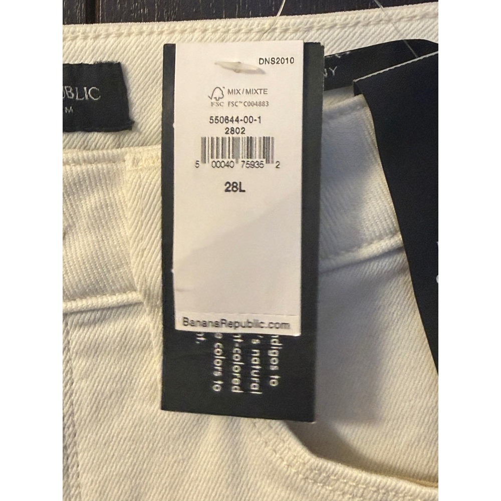 Banana Republic Curvy Skinny Ankle Jeans Womens 28L White Mid Rise Premium Denim - Picture 4 of 8